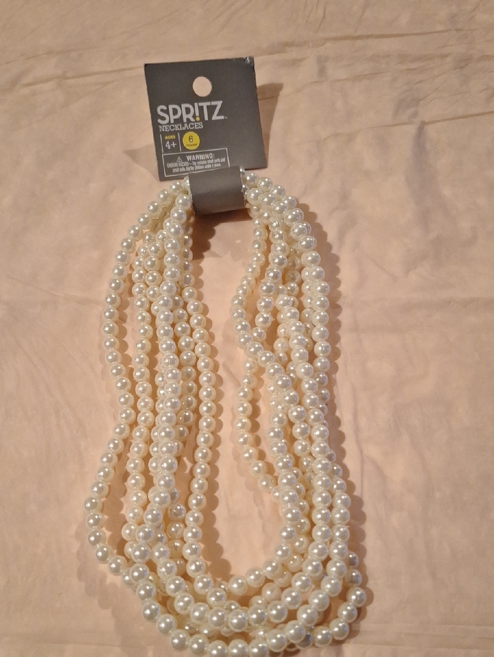 Spritz Ivory Multi-Strand Faux Pearl Statement Necklace